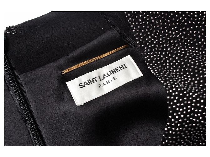 Verzierte Minikleid von Saint Laurent Schwarz - Ansicht 6