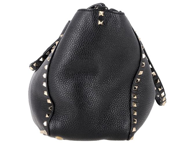 Valentino Garavani Borsa Tote Medium Rockstud Valentino in pelle di vitello nera Nero - vista 2