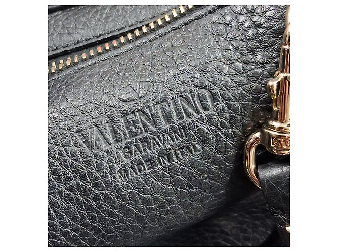 Valentino Garavani Borsa Tote Medium Rockstud Valentino in pelle di vitello nera Nero - vista 6