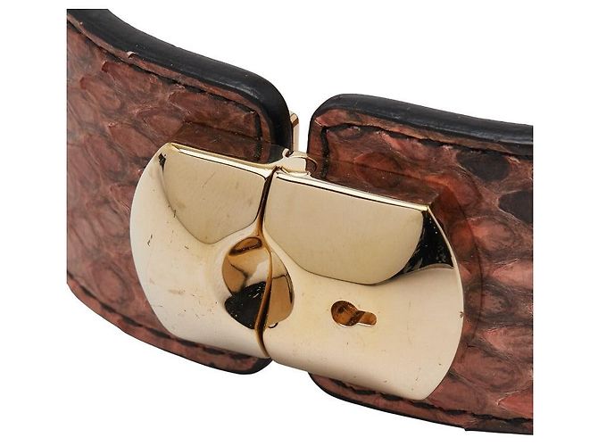 Everyday Pulseira de couro de python Balenciaga Marrom - vista 2