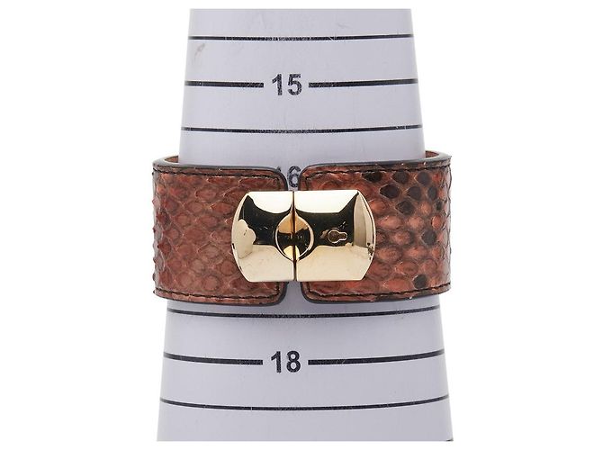 Everyday Pulseira de couro de python Balenciaga Marrom - vista 6