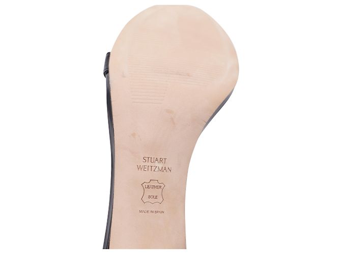 Stuart Weitzman Absatzsandalen mit Knöchelriemen aus schwarzem Leder - Ansicht 11