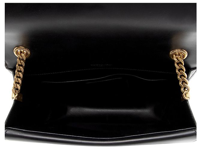 Saint Laurent Schultertasche Sulpice Medium aus Kalbsleder mit Monogramm Schwarz - Ansicht 7