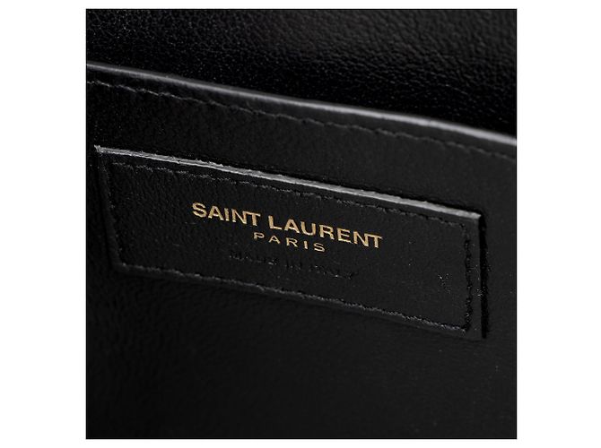 Saint Laurent Schultertasche Sulpice Medium aus Kalbsleder mit Monogramm Schwarz - Ansicht 8