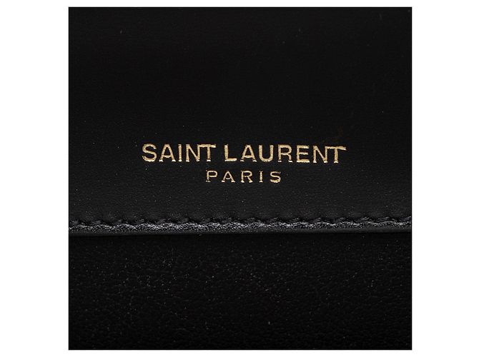 Saint Laurent Schultertasche Sulpice Medium aus Kalbsleder mit Monogramm Schwarz - Ansicht 9