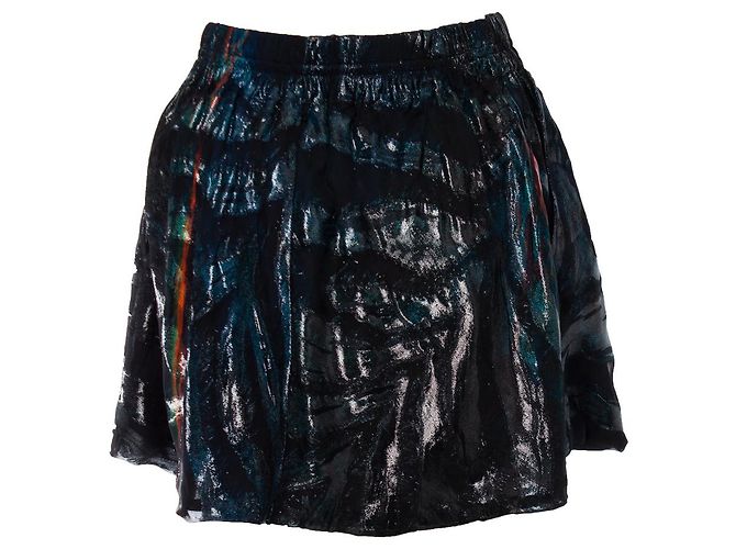 Falda mini metálica estampada Iro Negro - vista 2