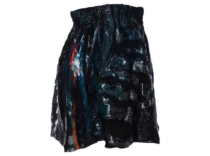 Falda mini metálica estampada Iro Negro - vista 3