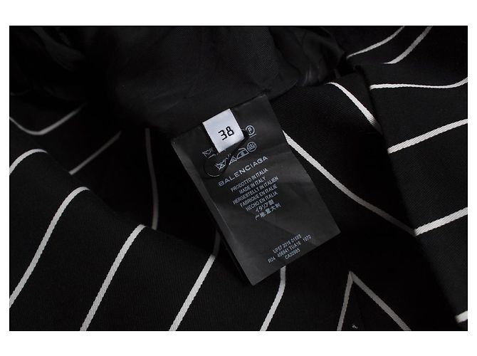 Vestido maxi Balenciaga con estampado a rayas Negro - vista 5