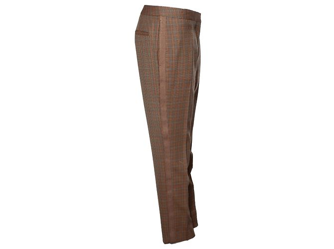 Calça xadrez marrom Burberry - vista 2