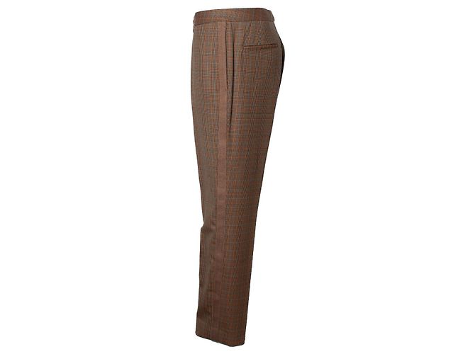 Calça xadrez marrom Burberry - vista 4