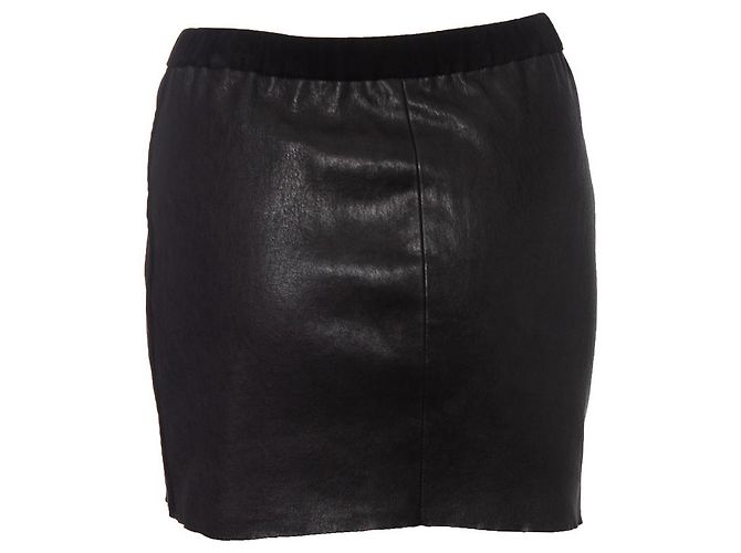 Falda mini de cuero elástico Isabel Marant Negro - vista 2