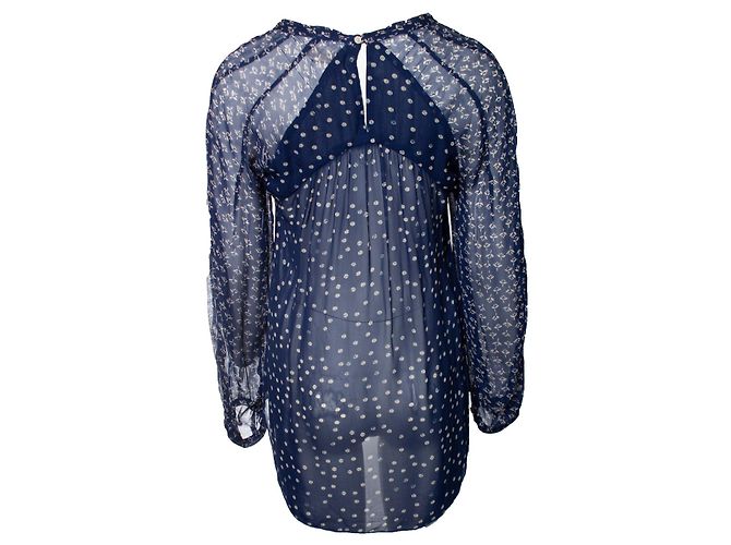 Blusa impresa transparente Isabel Marant Étoile Azul - vista 3