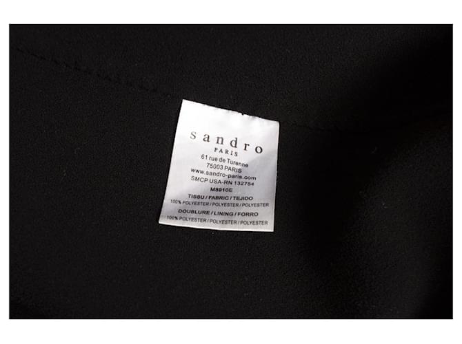 Abrigo negro Sandro - vista 6