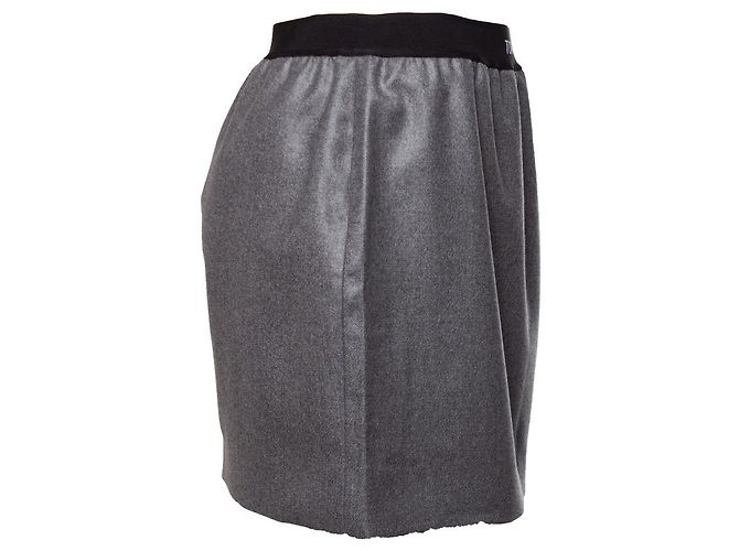 Falda signature Tom Ford en cachemira Gris - vista 3