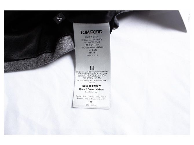 Falda signature Tom Ford en cachemira Gris - vista 6