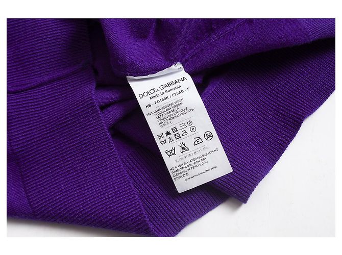 Camiseta de lana morada Dolce & Gabbana Púrpura - vista 6