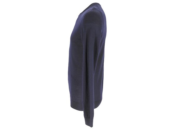 Suéter Boss Hugo Boss en lana virgen azul marino - vista 2