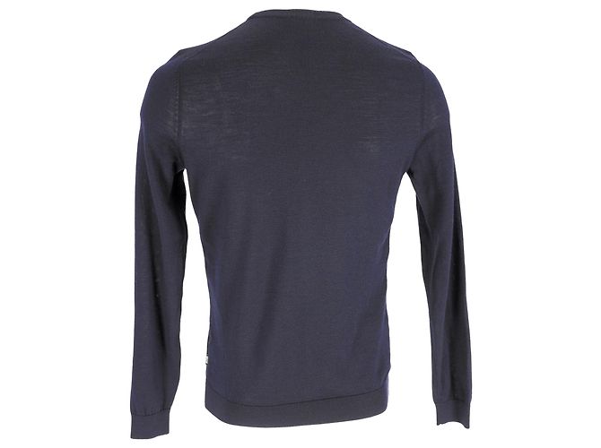 Suéter Boss Hugo Boss en lana virgen azul marino - vista 3