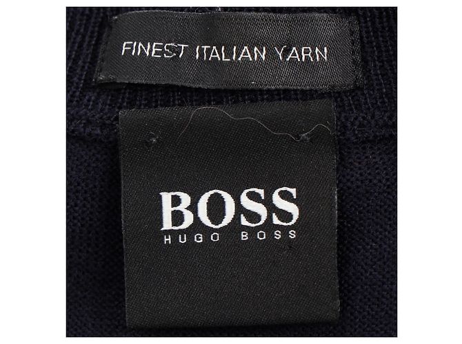 Suéter Boss Hugo Boss en lana virgen azul marino - vista 4