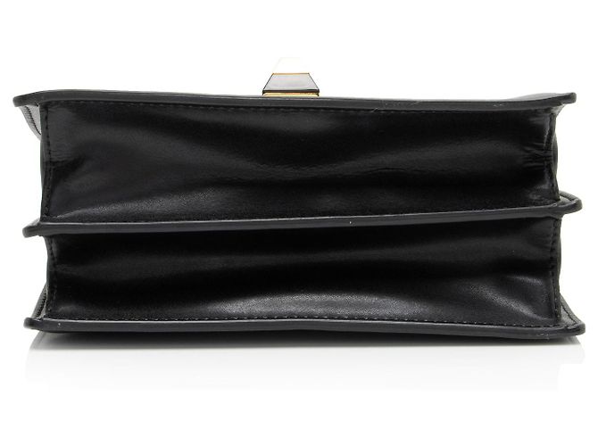 Borsa a Spalla Fendi Kan I Small in Pelle di Vitello Embossata FF Nero - vista 4