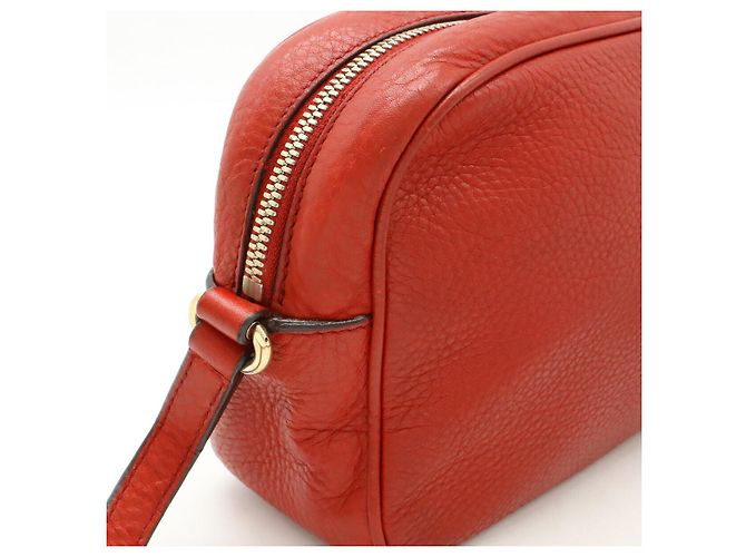 Gucci Soho Small Disco Leder Schultertasche Rot - Ansicht 4