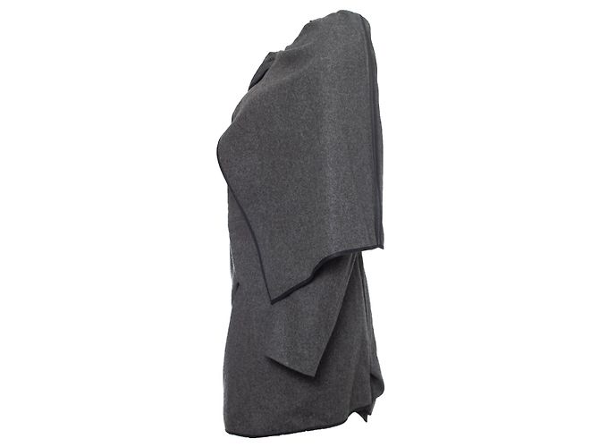 Comme Des Garcons Abrigo asimétrico de lana gris Comme des Garçons - vista 2