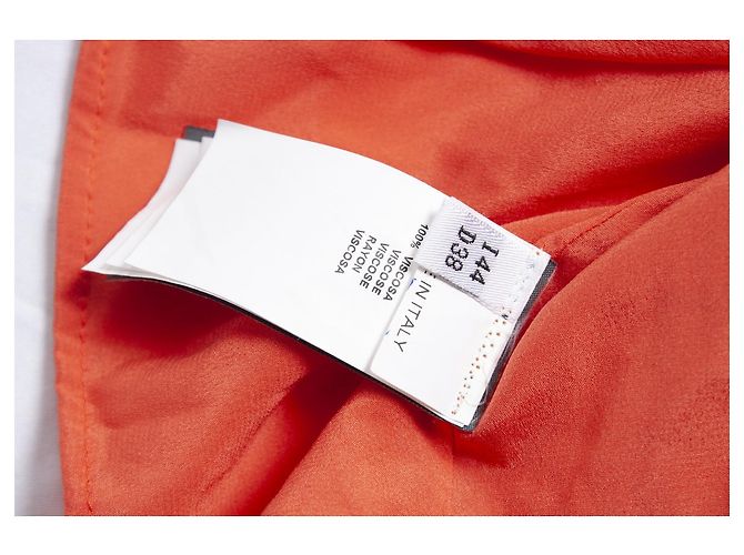 Vestido drapeado naranja Blumarine - vista 6