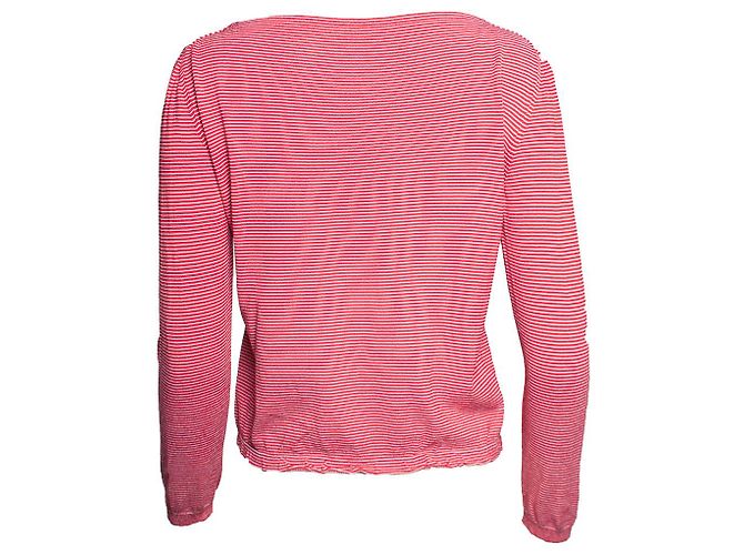 Camicia a righe Prada in rosso e bianco - vista 3