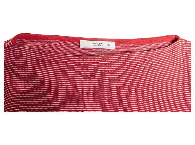 Camicia a righe Prada in rosso e bianco - vista 5