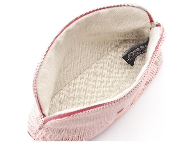 Pochette Bolide in Tela e Pelle Hermès Multicolore - vista 3