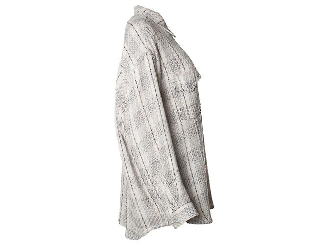 Camisa de tweed IRO Vicenta Blanco - vista 4