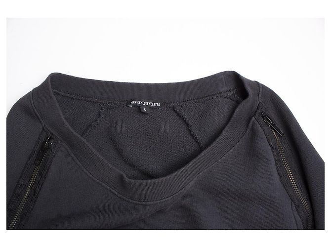 Ann Demeulemeester Pullover mit Reißverschlüssen entlang der Ärmel Grau - Ansicht 6