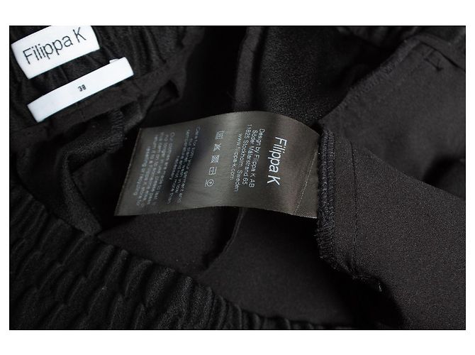 Pantaloni neri a gamba larga Filippa K Nero - vista 5