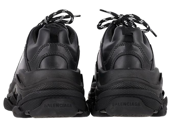 Sneakers Balenciaga Triple S in poliestere nero - vista 6