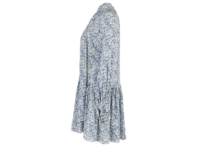 Stella Mc Cartney Vestido con cuello de lazo en seda estampada floral Stella McCartney - vista 2