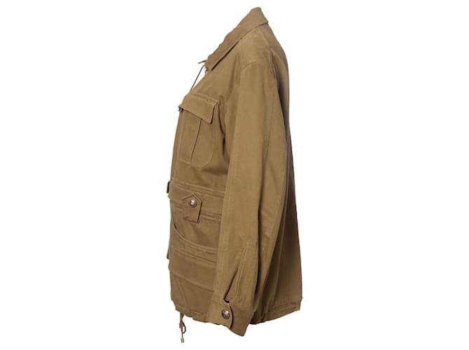 Chaqueta de algodón verde Balmain - vista 3