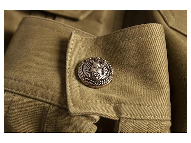 Chaqueta de algodón verde Balmain - vista 5
