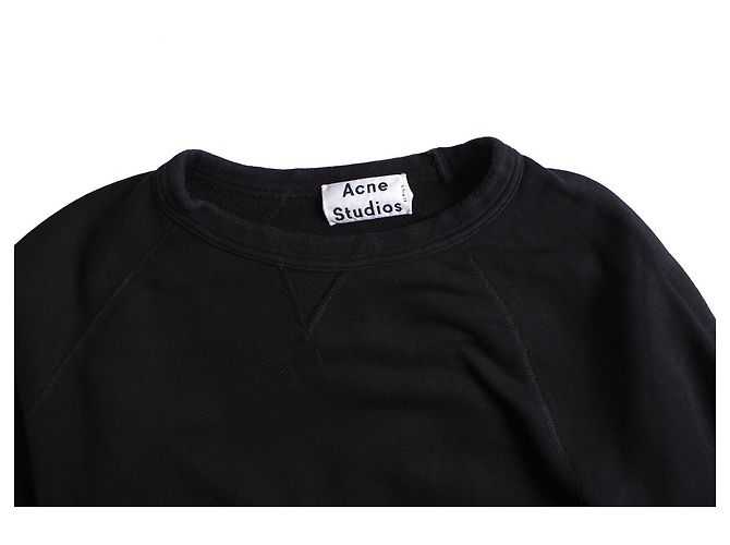 Sudadera negra de cuello redondo Acne Studios Negro - vista 5
