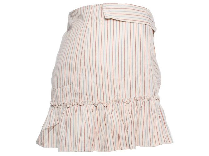 Falda mini a rayas Paul & Joe Castaño Beige - vista 4