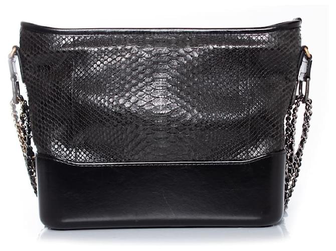Bolsa Gabrielle python média da Chanel Preto - vista 4