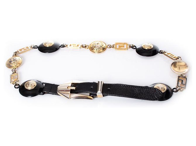 Gianni Versace Medusa Kettengürtel Schwarz - Ansicht 5