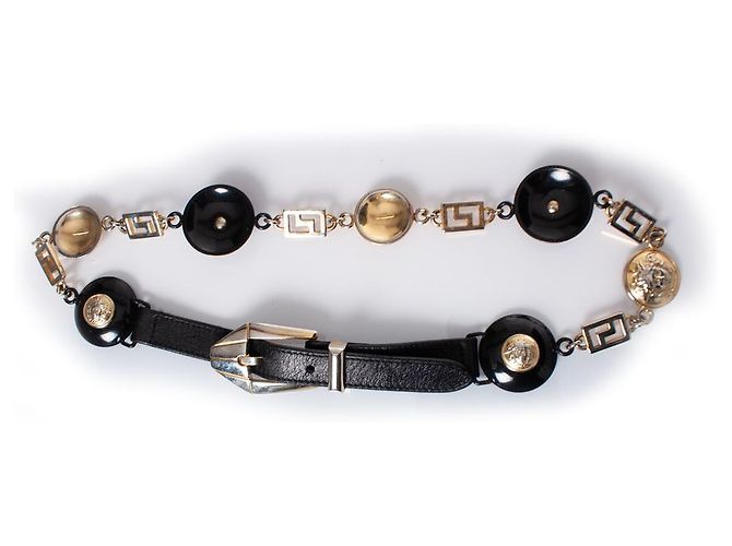 Gianni Versace Medusa Kettengürtel Schwarz - Ansicht 6