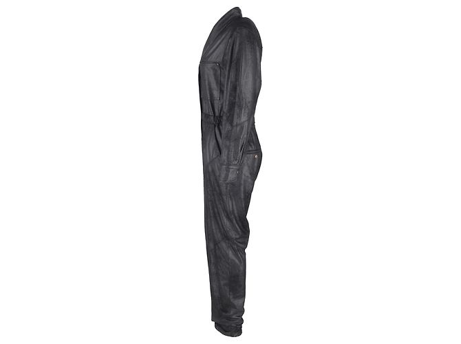 Tuta a maniche lunghe Junna in ecopelle nera di Isabel Marant Nero - vista 2