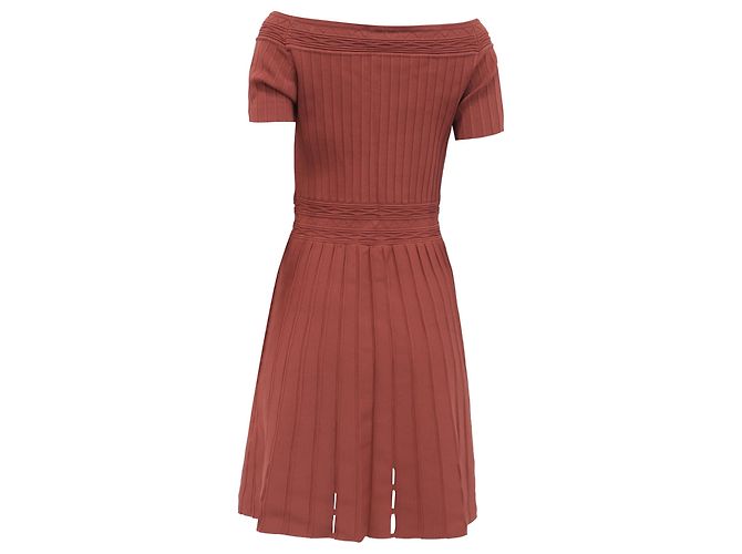 Abito Off-Shoulder Lottie in Viscosa Borgogna di Sandro Rosso Bordò - vista 4