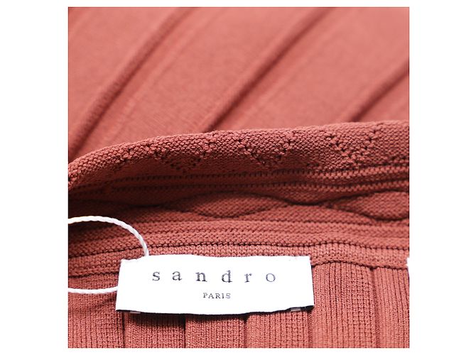 Abito Off-Shoulder Lottie in Viscosa Borgogna di Sandro Rosso Bordò - vista 5