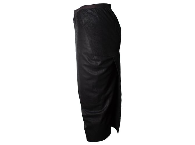 Falda lápiz de cuero Rick Owens en negro - vista 4