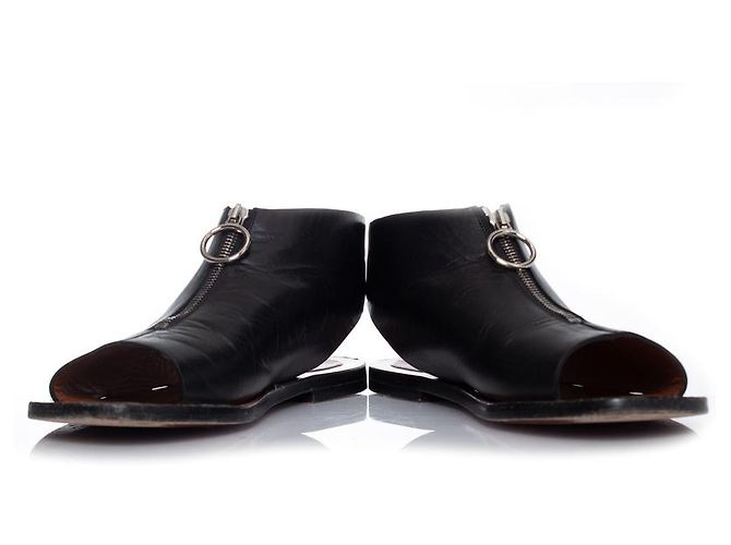 Céline Sandali neri in pelle con zip Celine Nero - vista 5