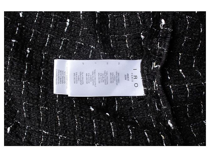 Camisa overshirt de tweed IRO Amice em preto - vista 6