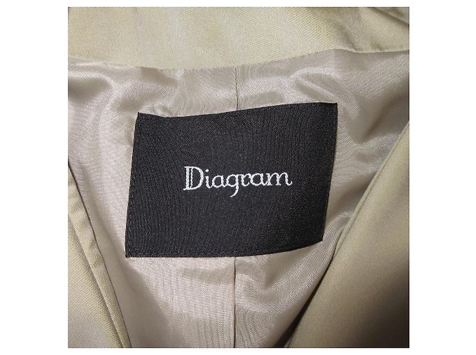 Autre Marque Botón Emblema Diagrama Chaleco de Satén Beige - vista 4