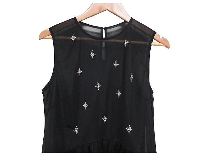 Autre Marque Top de tul globo Bijou de GRACE CONTINENTAL Negro - vista 3